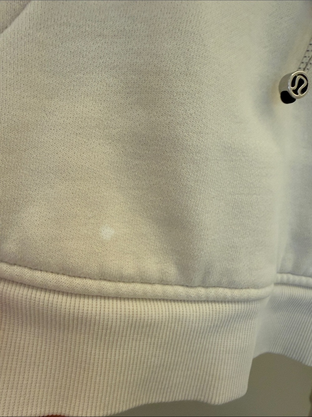 lululemon athletica Scuba Cropped Half-Zip Pullover (color bone) - Picture 2 of 4